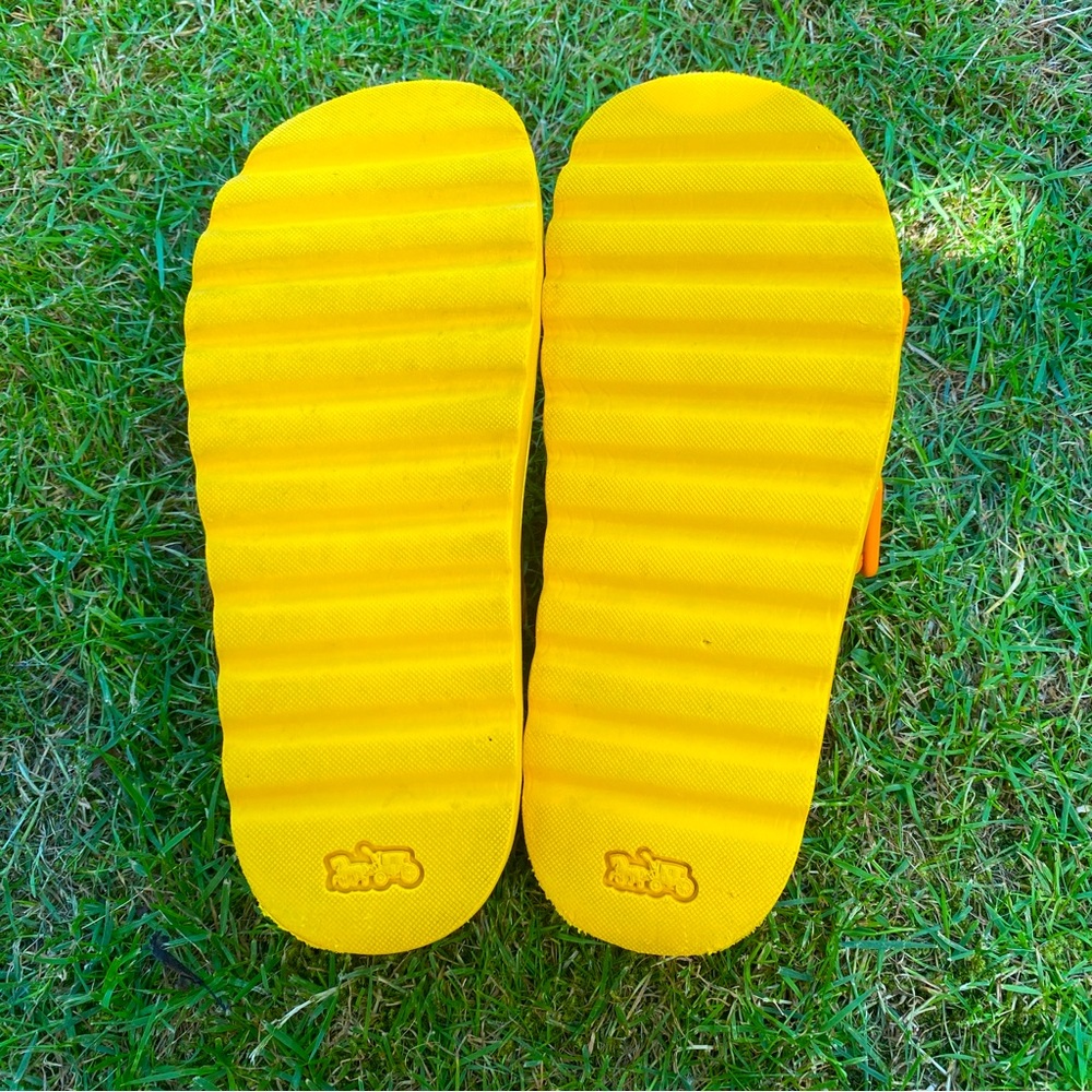 COACH Lucy Women's Sandals Size 8 Canary Chunky Platform Heel Adjustable Buckles - Picture 6 of 10
